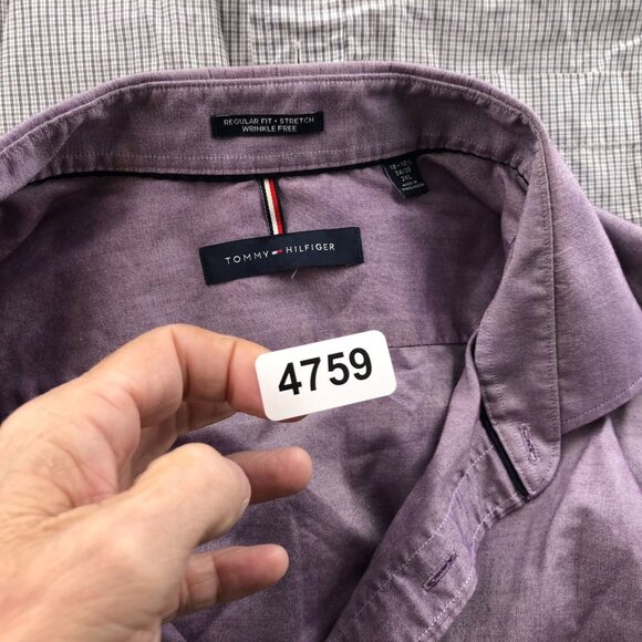 Tommy Hilfiger Mens Dress Shirt Size 2XL 18 Neck Lot Of Two Long Sleeve Bundle - Picture 16 of 16